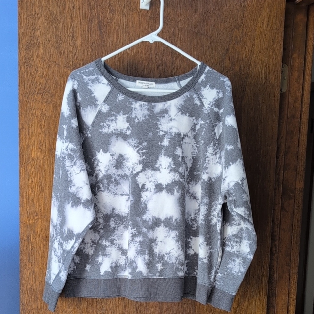 Grayson Threads Gray and White Sweatshirt